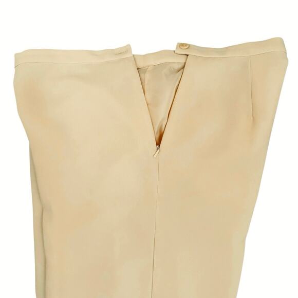 Vintage Bob Mackie Studio Butter Yellow Pants Size 12 High Waist Trousers Lined - Picture 3 of 8
